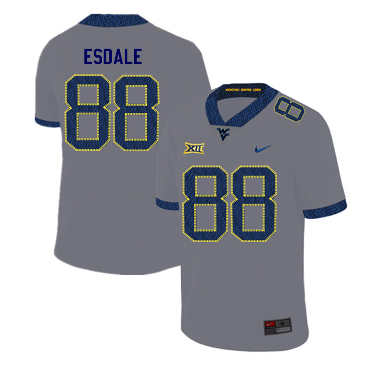 2019 Men #88 Isaiah Esdale West Virginia Mountaineers College Football Jerseys Sale-Gray